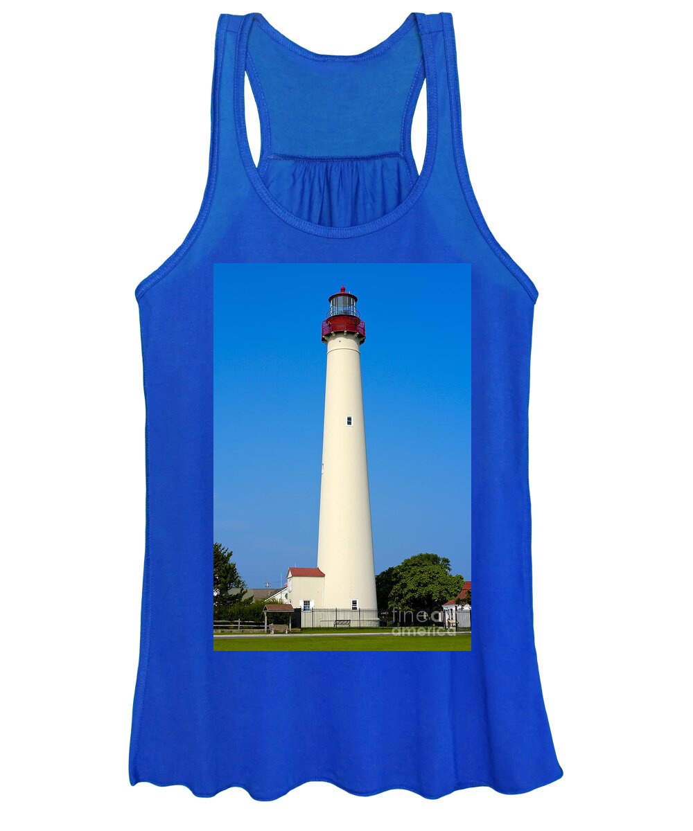 Lighthouses Women's Tank Top featuring the photograph Cape May Lighthouse by Anthony Sacco