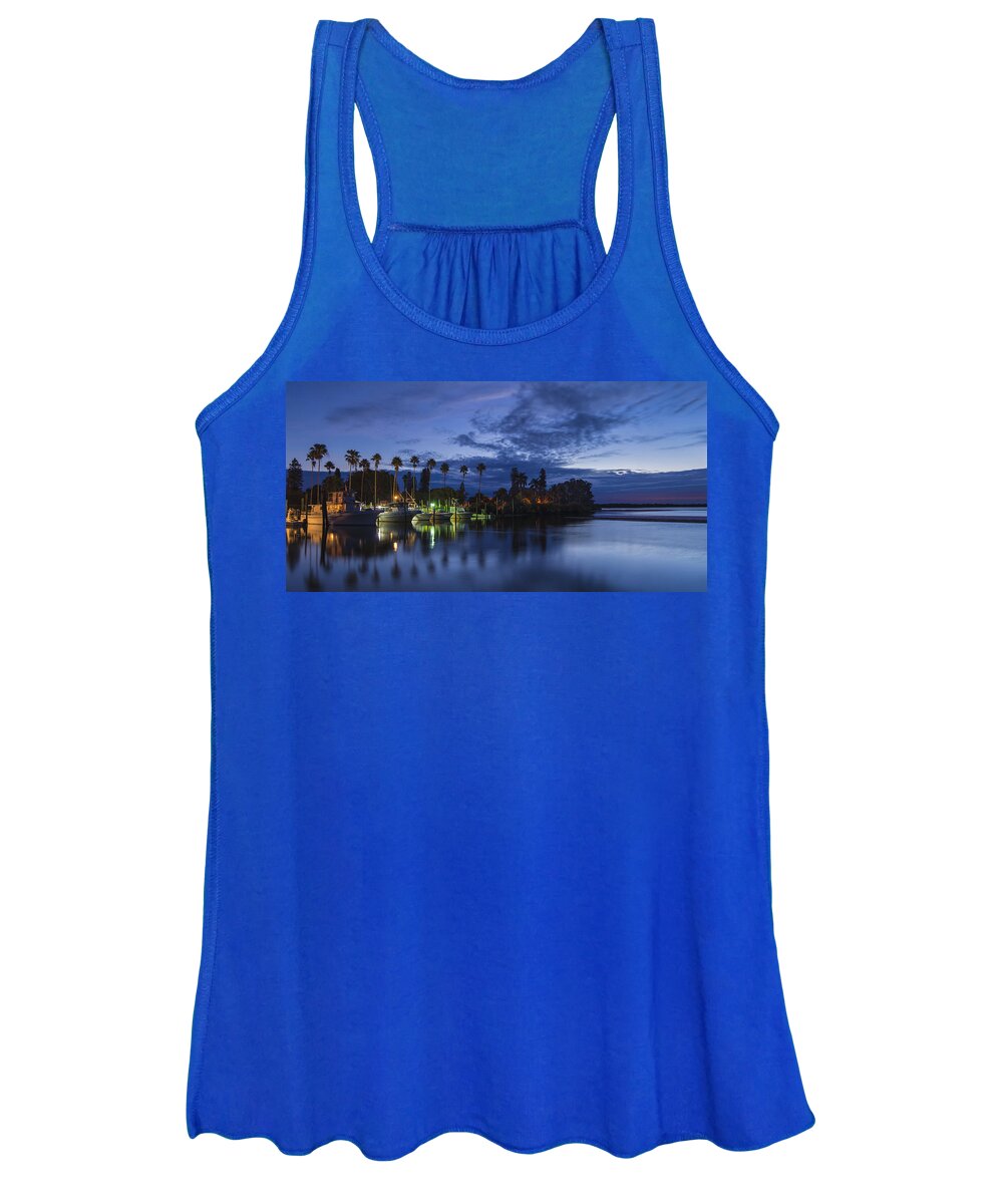 Docks Women's Tank Top featuring the photograph Dockside Morning by Russ Burch
