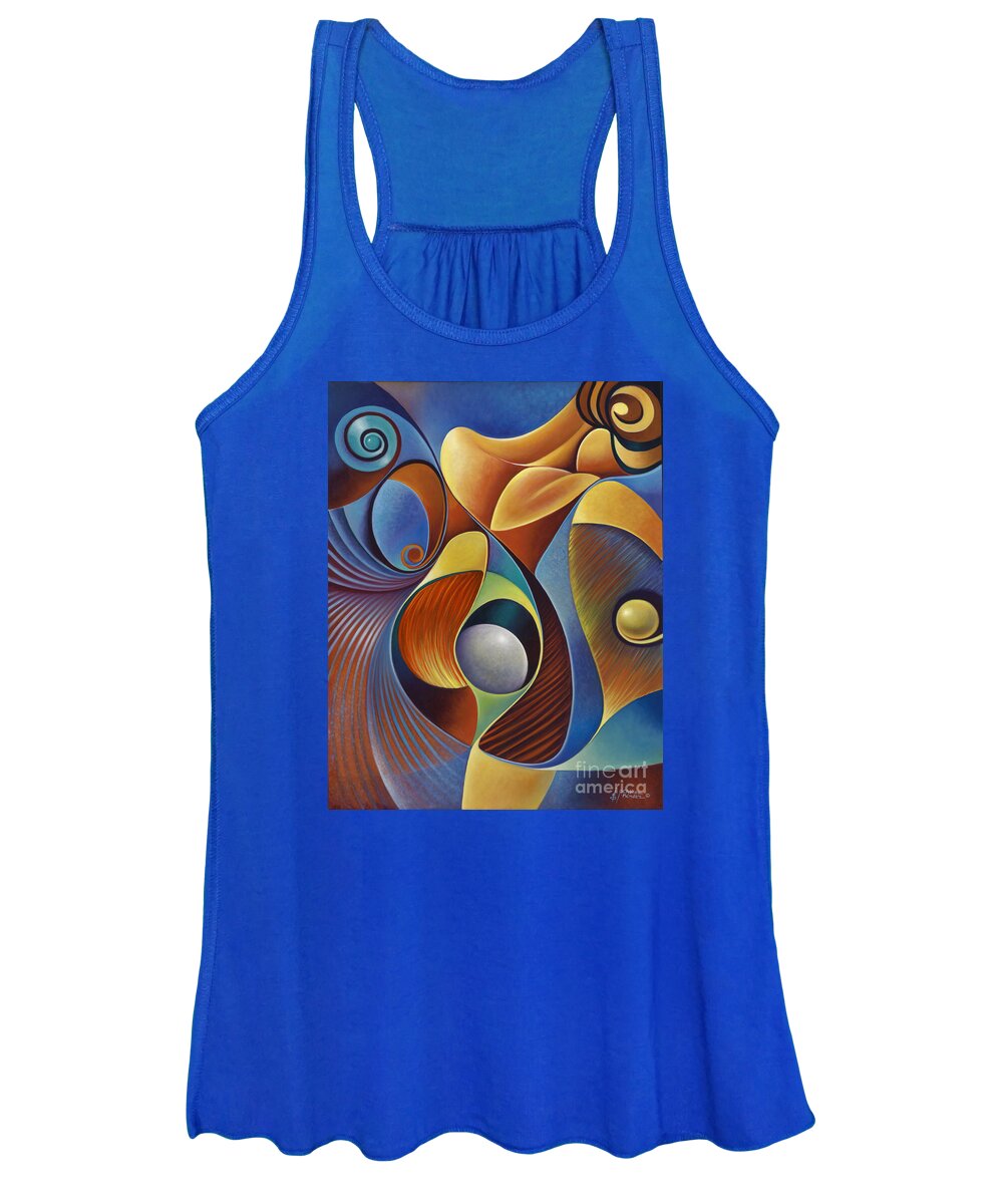 Female Women's Tank Top featuring the painting Dynamic Series #22 by Ricardo Chavez-Mendez