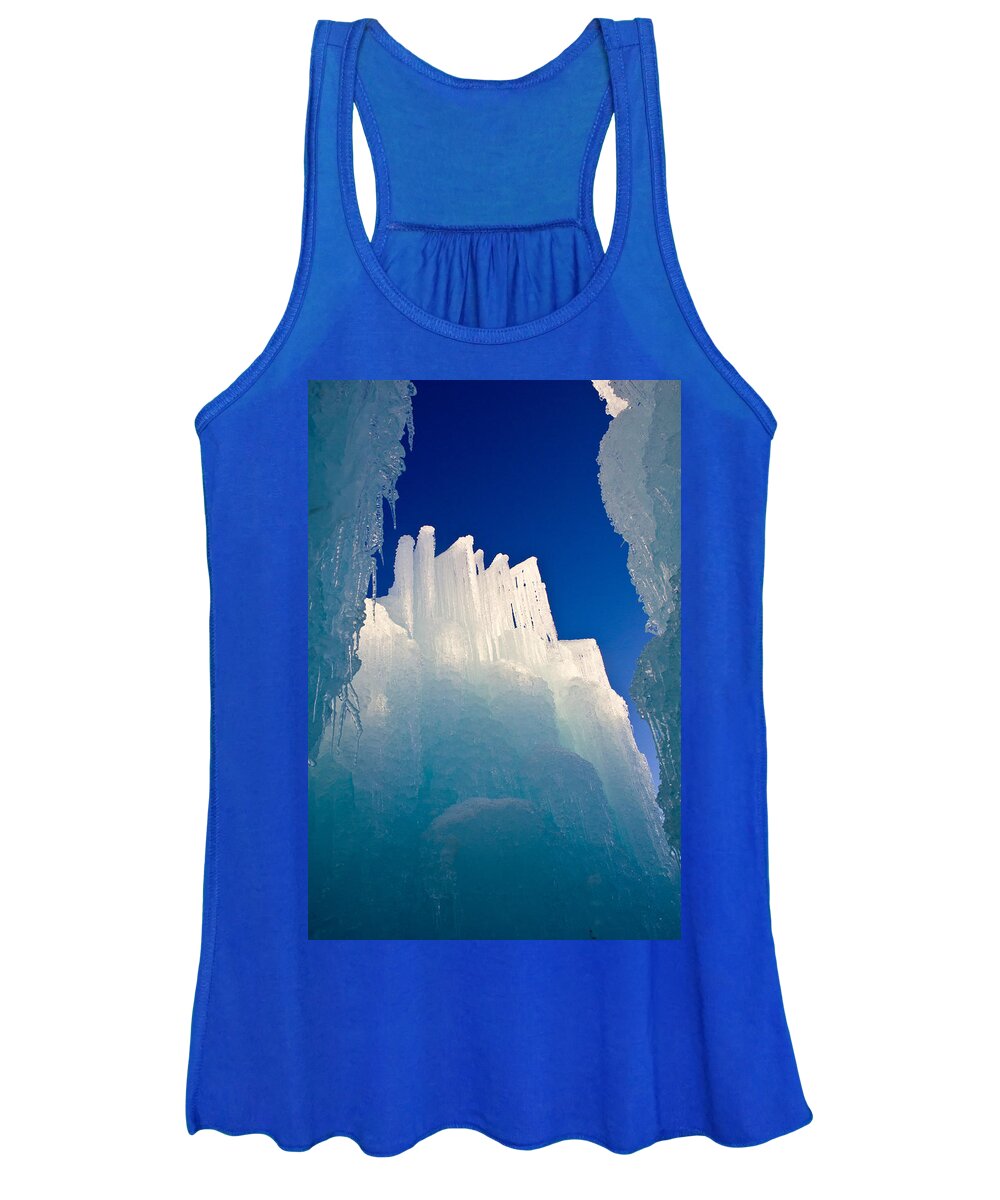 Ice Women's Tank Top featuring the photograph Ice Abstract 4 by Christie Kowalski