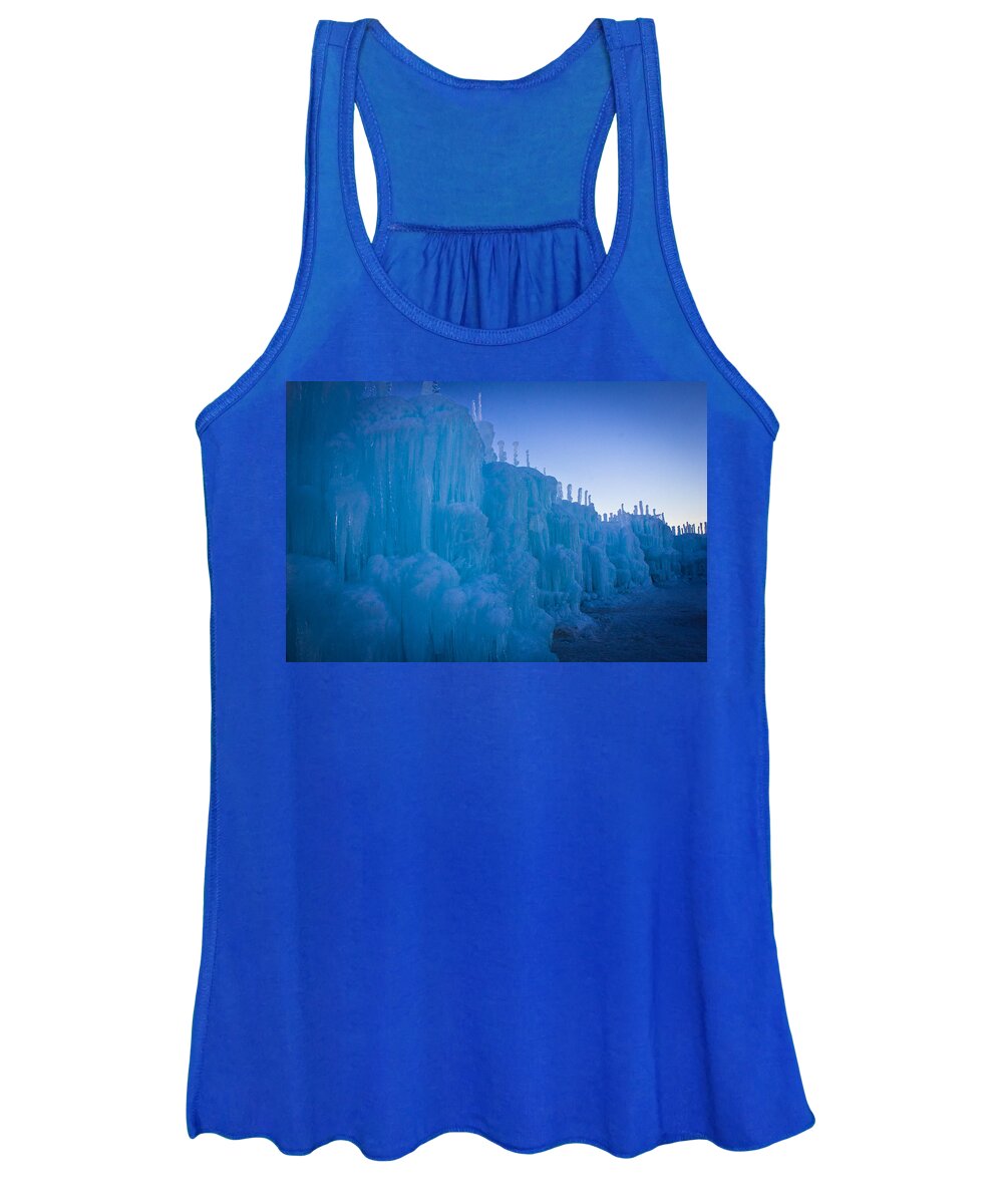  Ice Women's Tank Top featuring the photograph Ice Abstract 5 by Christie Kowalski