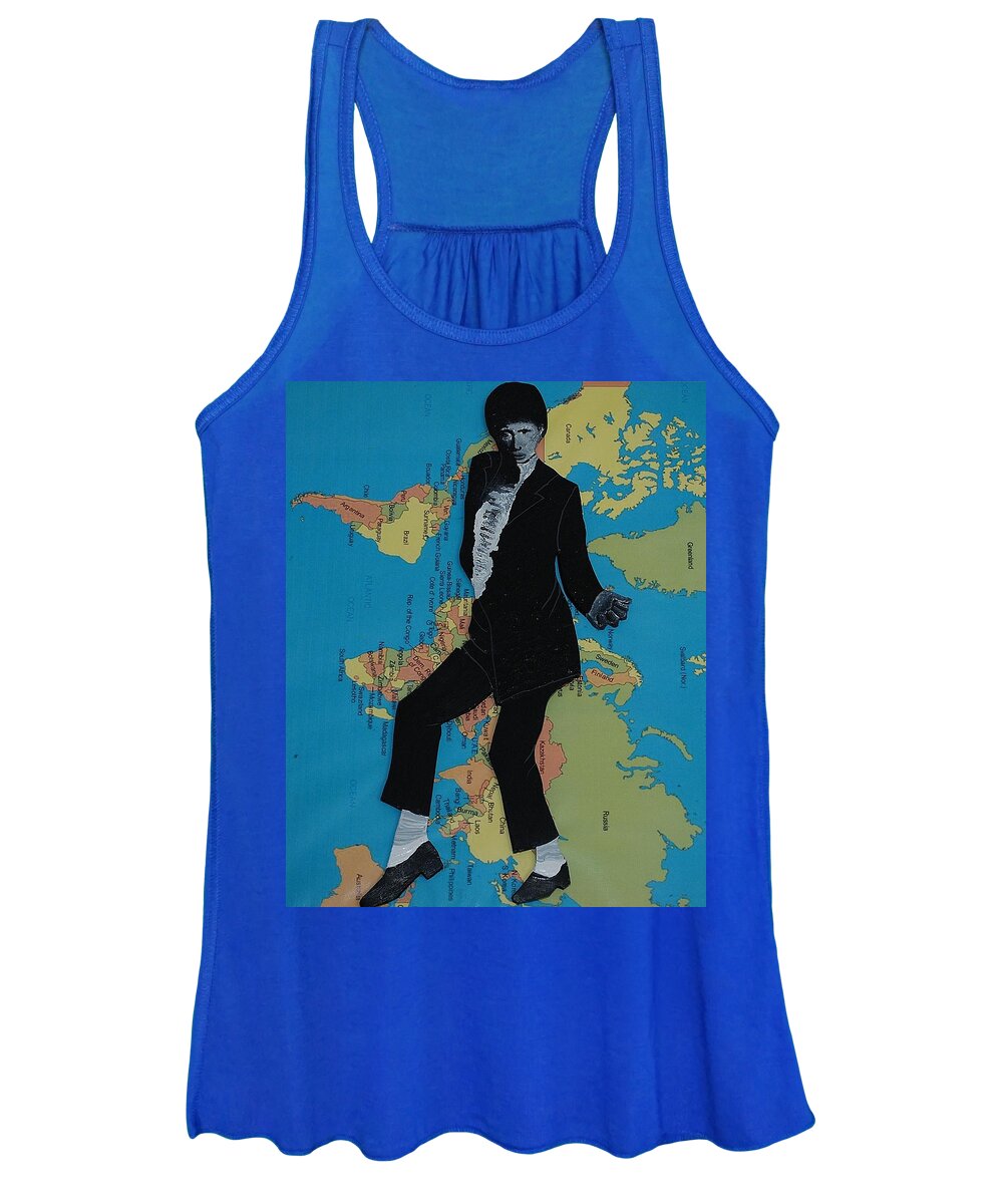 Mixed Media Women's Tank Top featuring the painting MJ Billie Jean by Karen Buford