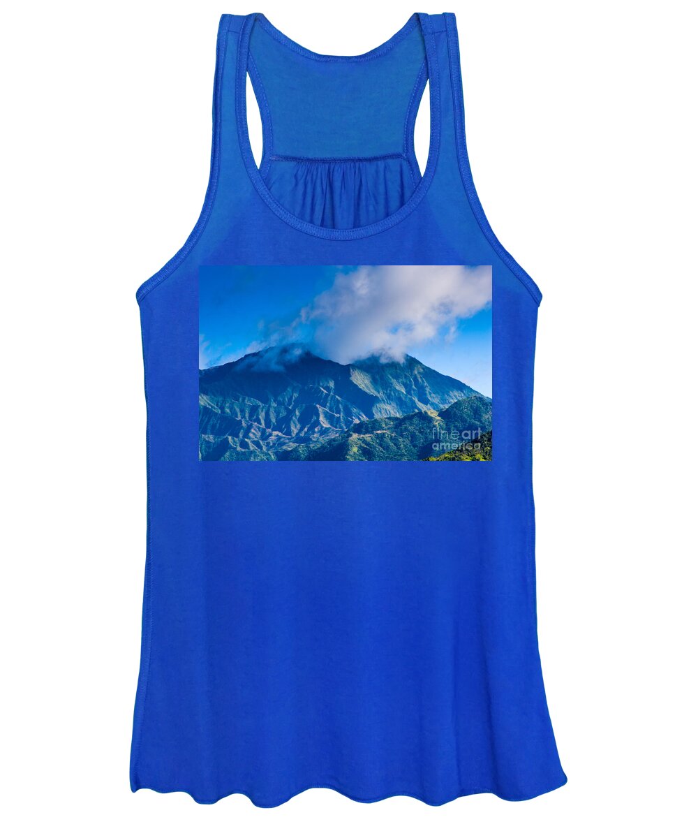 Ancient Women's Tank Top featuring the photograph Mount Wai'ale'ale by Ronald Lutz