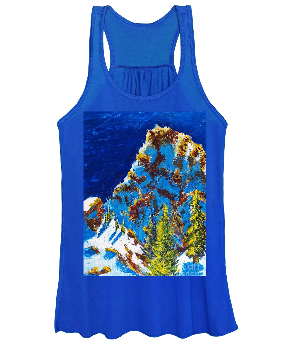 Mountains Women's Tank Top featuring the painting Needles Two by Walt Brodis