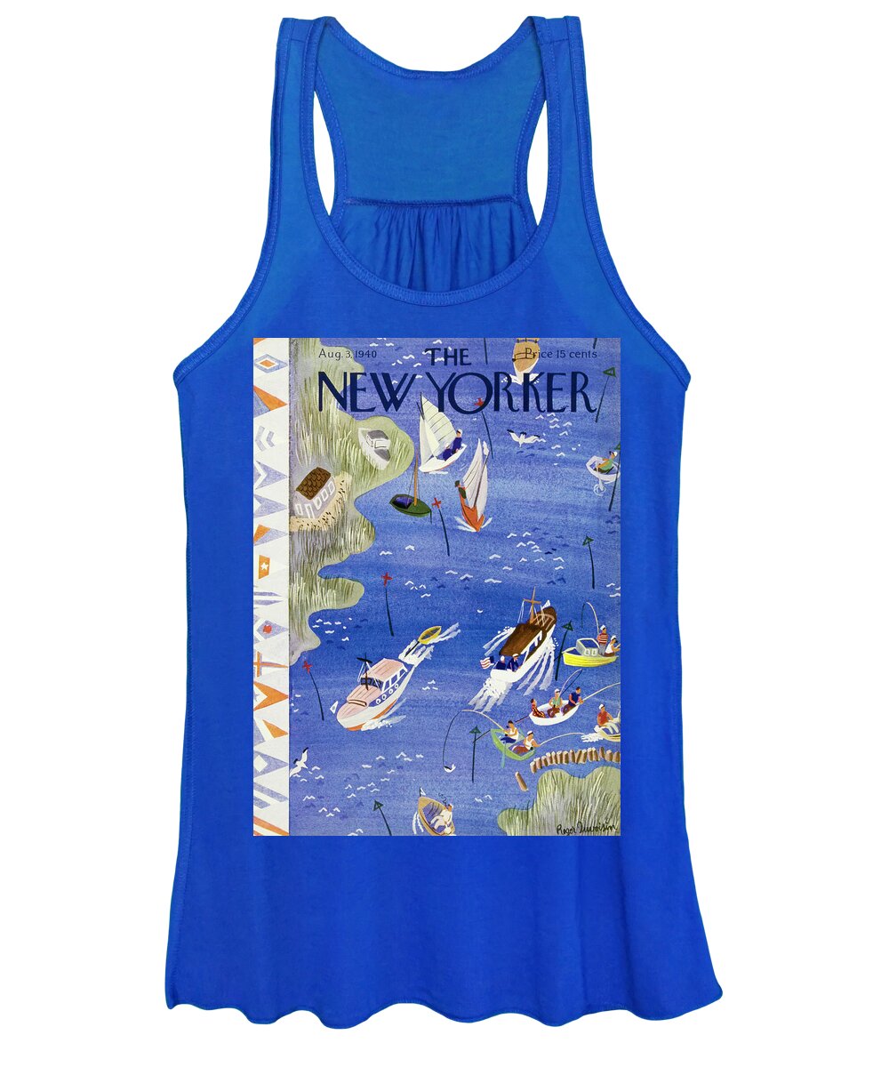 Sport Women's Tank Top featuring the painting New Yorker August 3 1940 by Roger Duvoisin