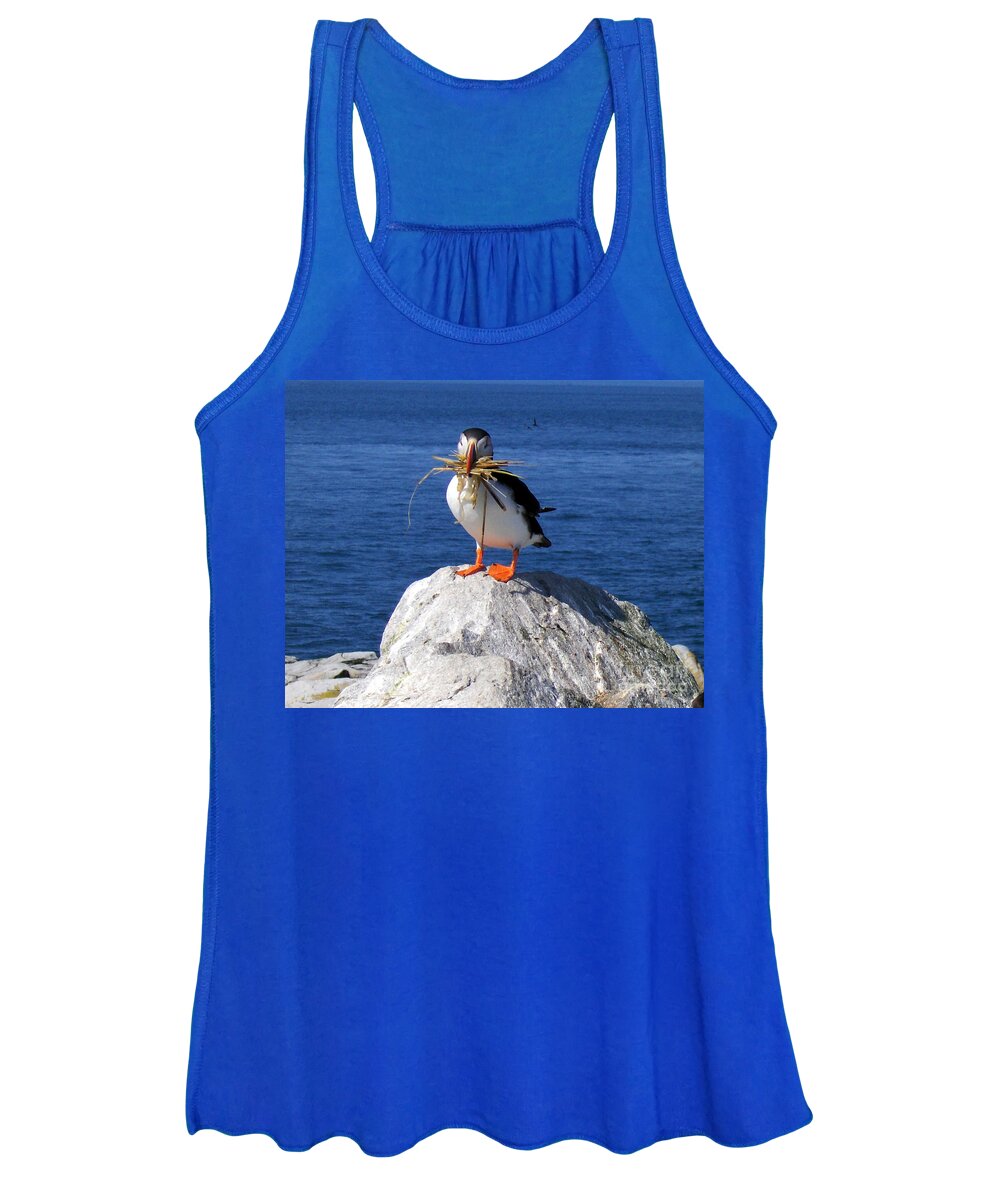 Puffin Women's Tank Top featuring the photograph Puffin No.2 by John Greco