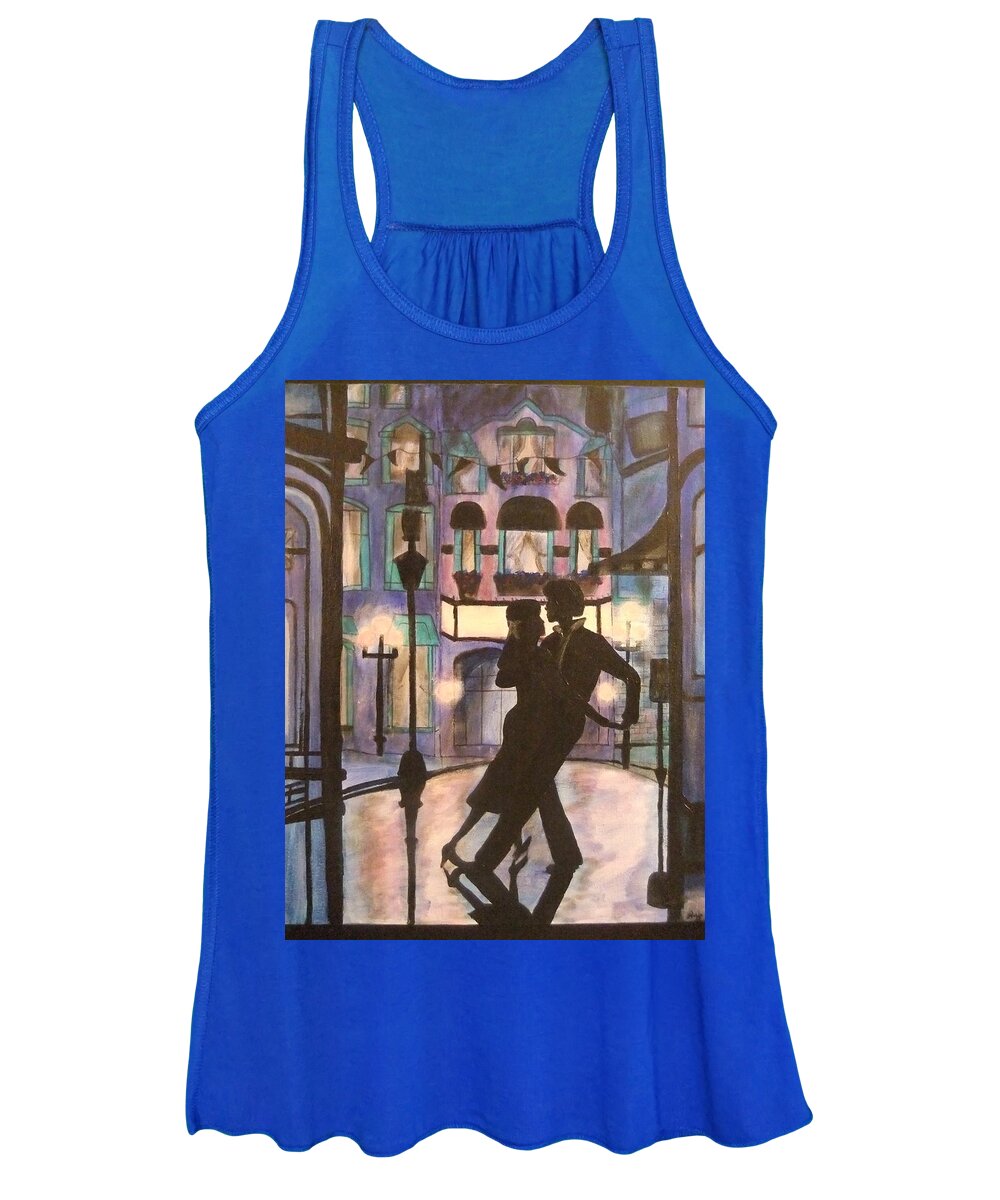 Romantic Women's Tank Top featuring the painting Romantic Dance by Lynne McQueen