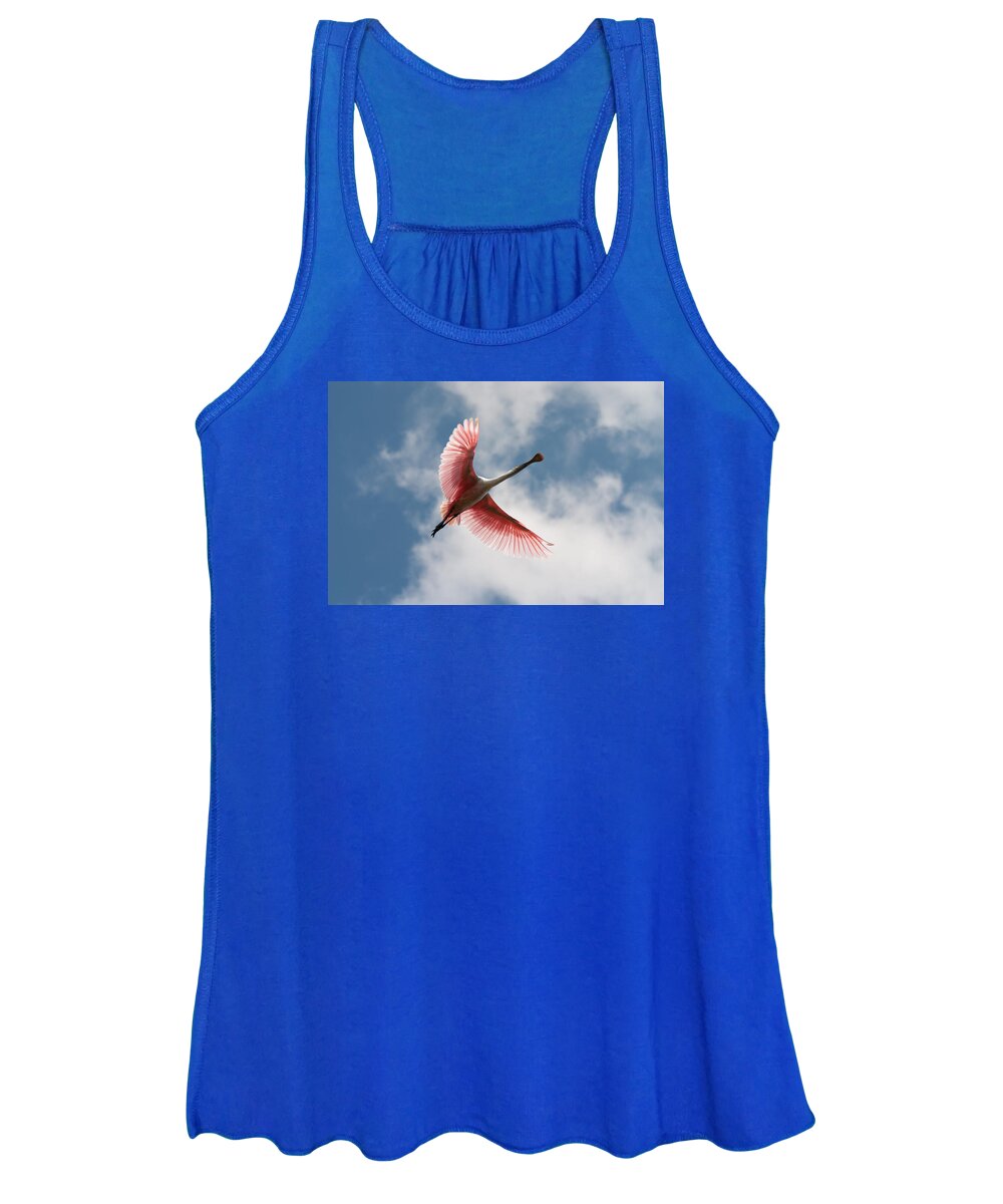 Roseate Women's Tank Top featuring the photograph Roseate Soaring by Paul Rebmann