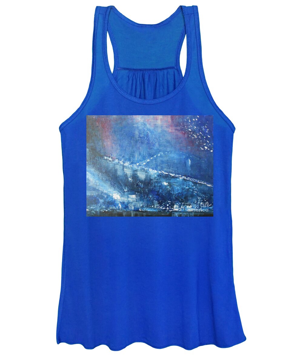Abstract Women's Tank Top featuring the painting Smoking Bridge 2 by Jane See
