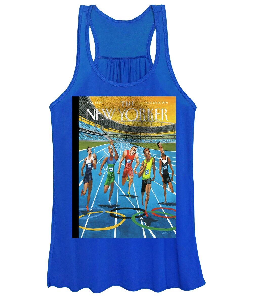 Olympics Women's Tank Top featuring the painting Something In The Air by Mark Ulriksen