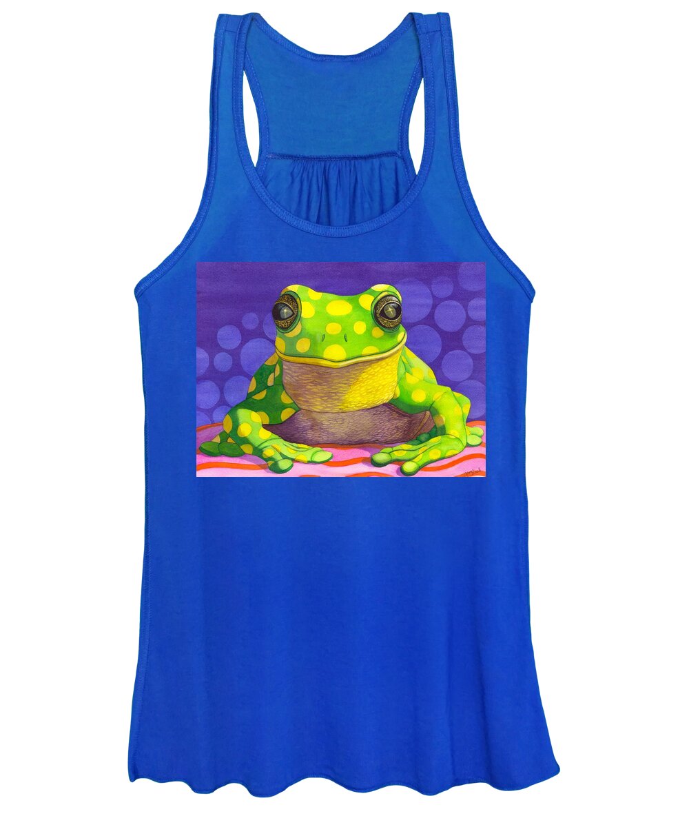 Frog Women's Tank Top featuring the painting Spotted Frog by Catherine G McElroy