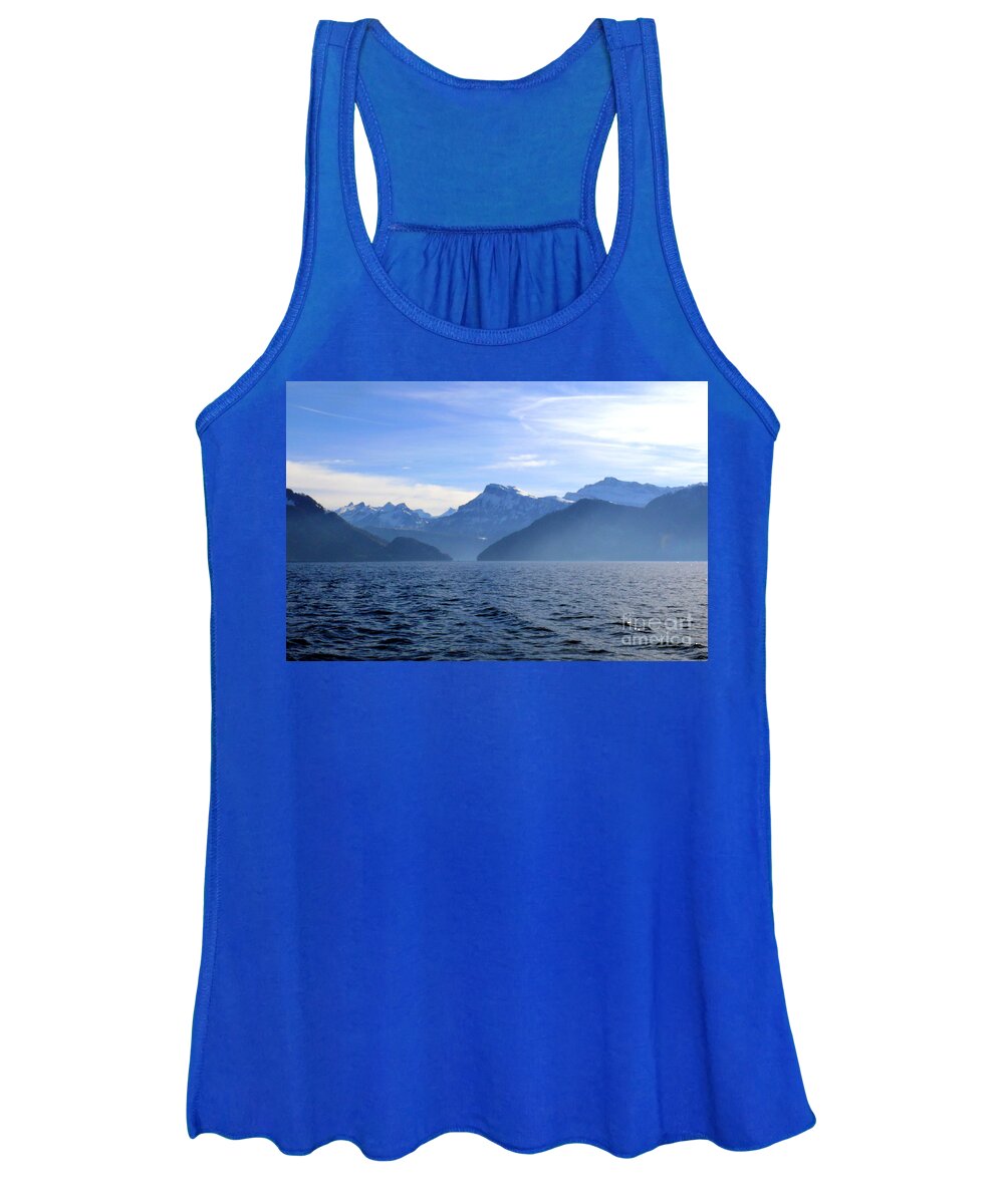 Panoramic Women's Tank Top featuring the photograph Swiss Alps 2 by Amanda Mohler