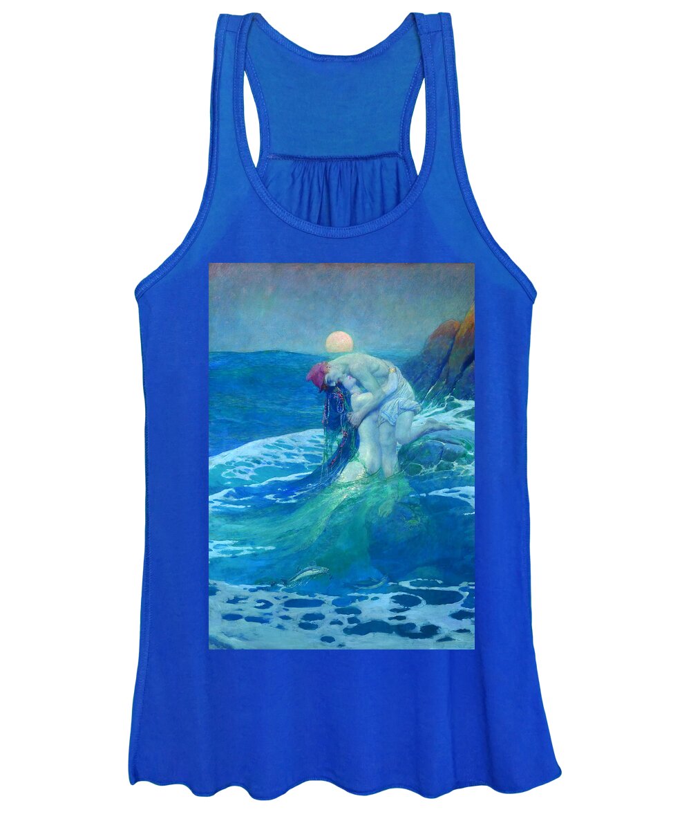 Howard Pyle Women's Tank Top featuring the painting The Mermaid by Howard Pyle