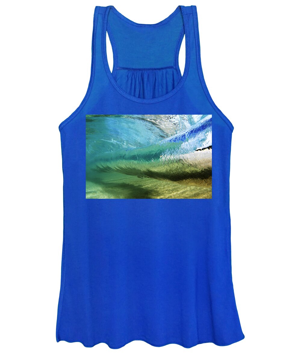 Amaze Women's Tank Top featuring the photograph Underwater Wave Curl by Vince Cavataio - Printscapes