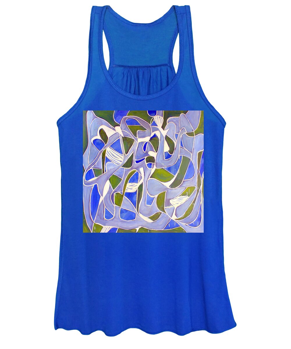 Abstract Women's Tank Top featuring the painting Untitled #34 by Steven Miller