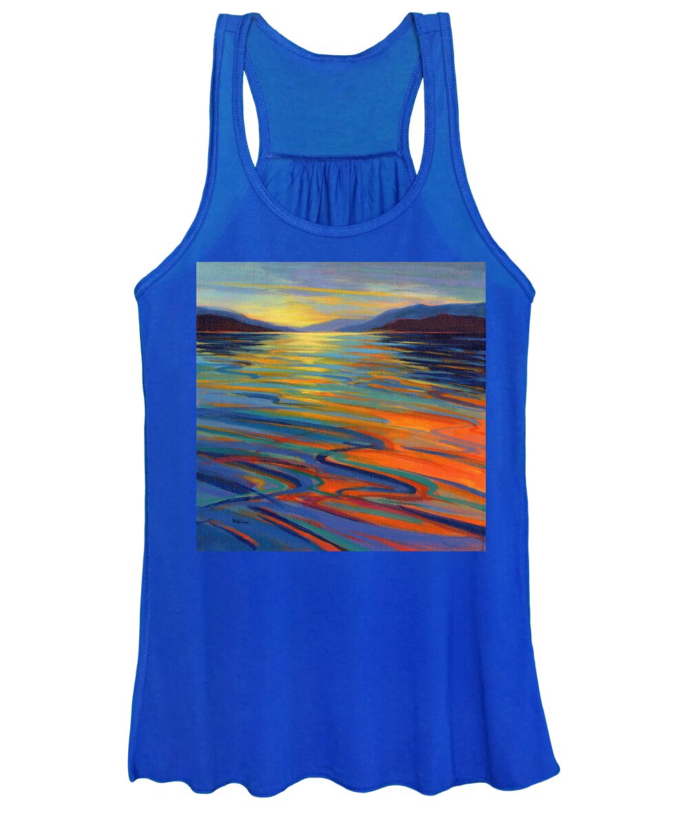 Whales Women's Tank Top featuring the painting Where the Whales Play 8 by Konnie Kim