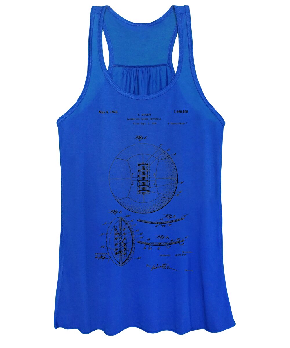 Soccer Women's Tank Top featuring the photograph Soccer Ball Patent 1928 #2 by Chris Smith