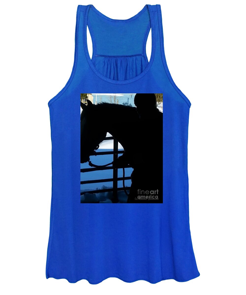 Horses Women's Tank Top featuring the photograph Friends #2 by Rabiah Seminole