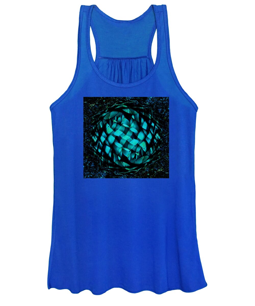 Nature Women's Tank Top featuring the photograph Agave Blues Abstract by Stephanie Grant