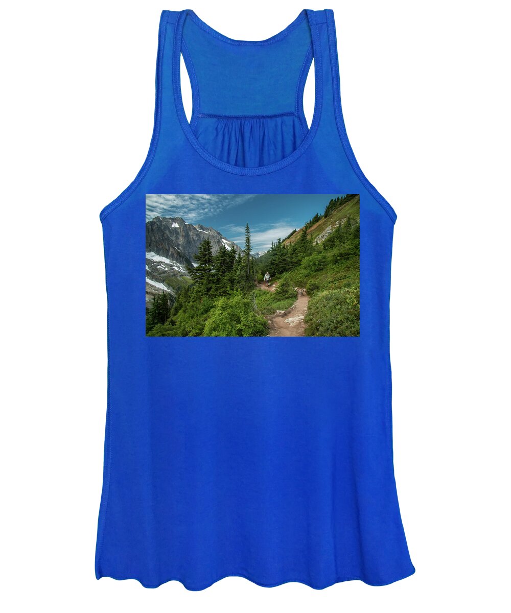 North Cascades Women's Tank Top featuring the photograph Approaching Sahale Arm by Doug Scrima