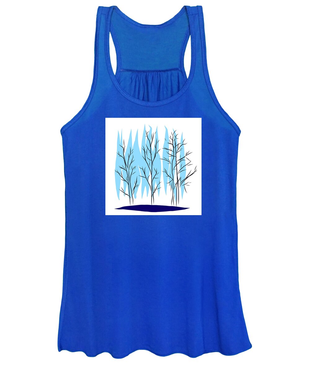 Digital Women's Tank Top featuring the digital art April 10th 2017 - Afternoon Sky by Annekathrin Hansen