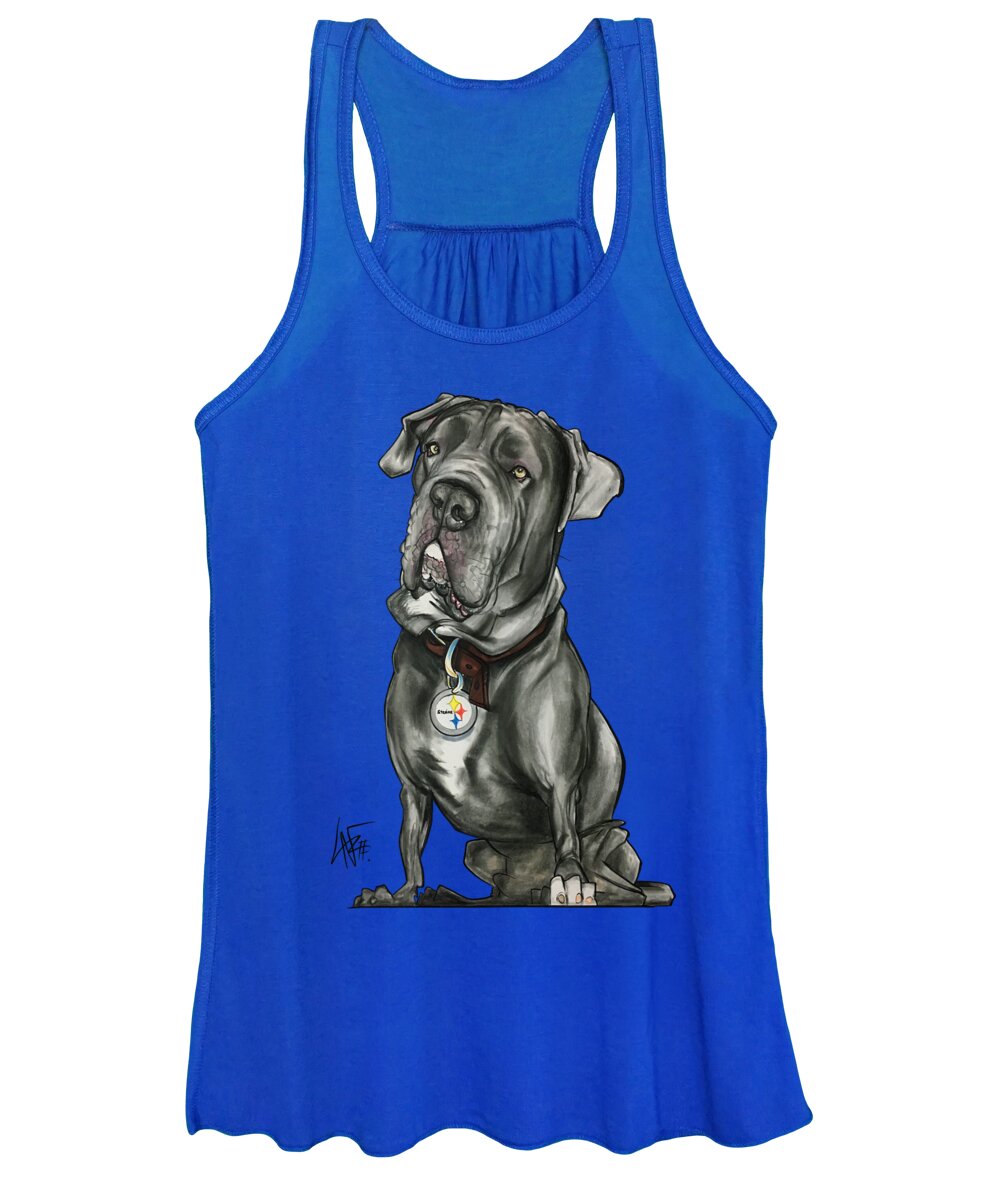 Apuron Women's Tank Top featuring the drawing Apuron 7-1505 by Canine Caricatures By John LaFree