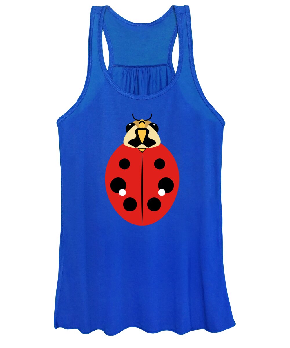 Graphic Animal Women's Tank Top featuring the digital art Ladybug Graphic Red by MM Anderson