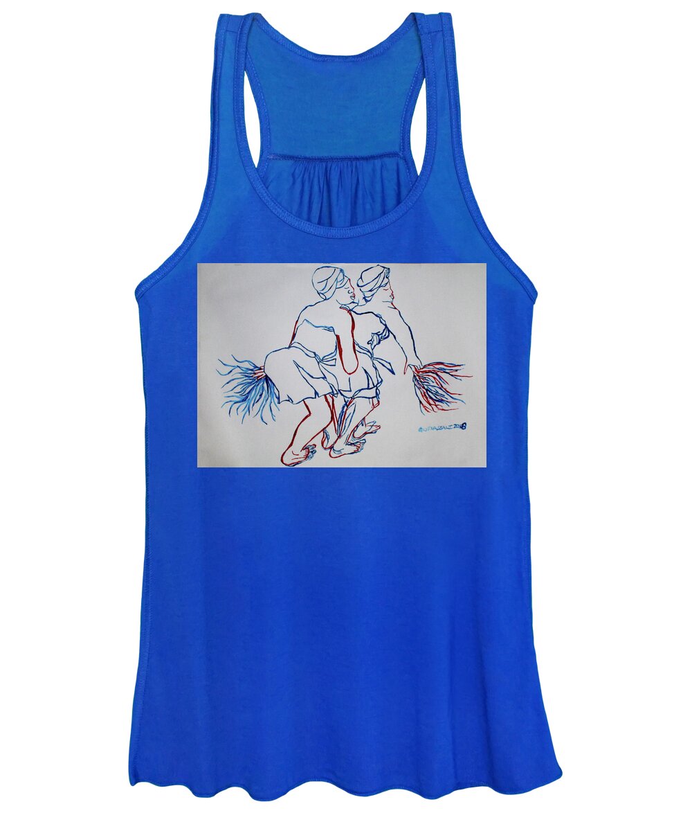 Jesus Women's Tank Top featuring the painting Atsiagbekor Traditional Dance Togo by Gloria Ssali