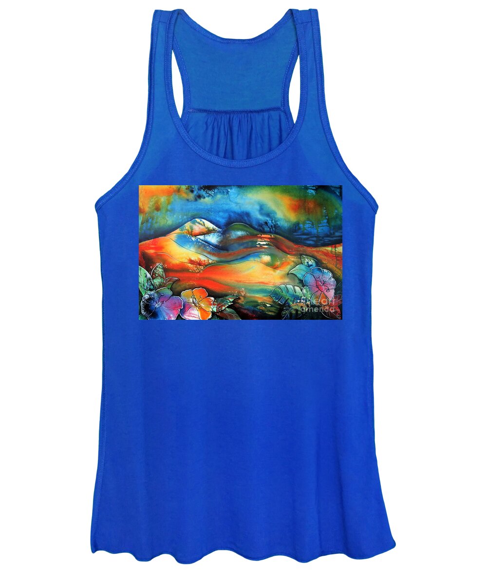 Aurora Women's Tank Top featuring the painting Aurora by Reina Cottier by Reina Cottier