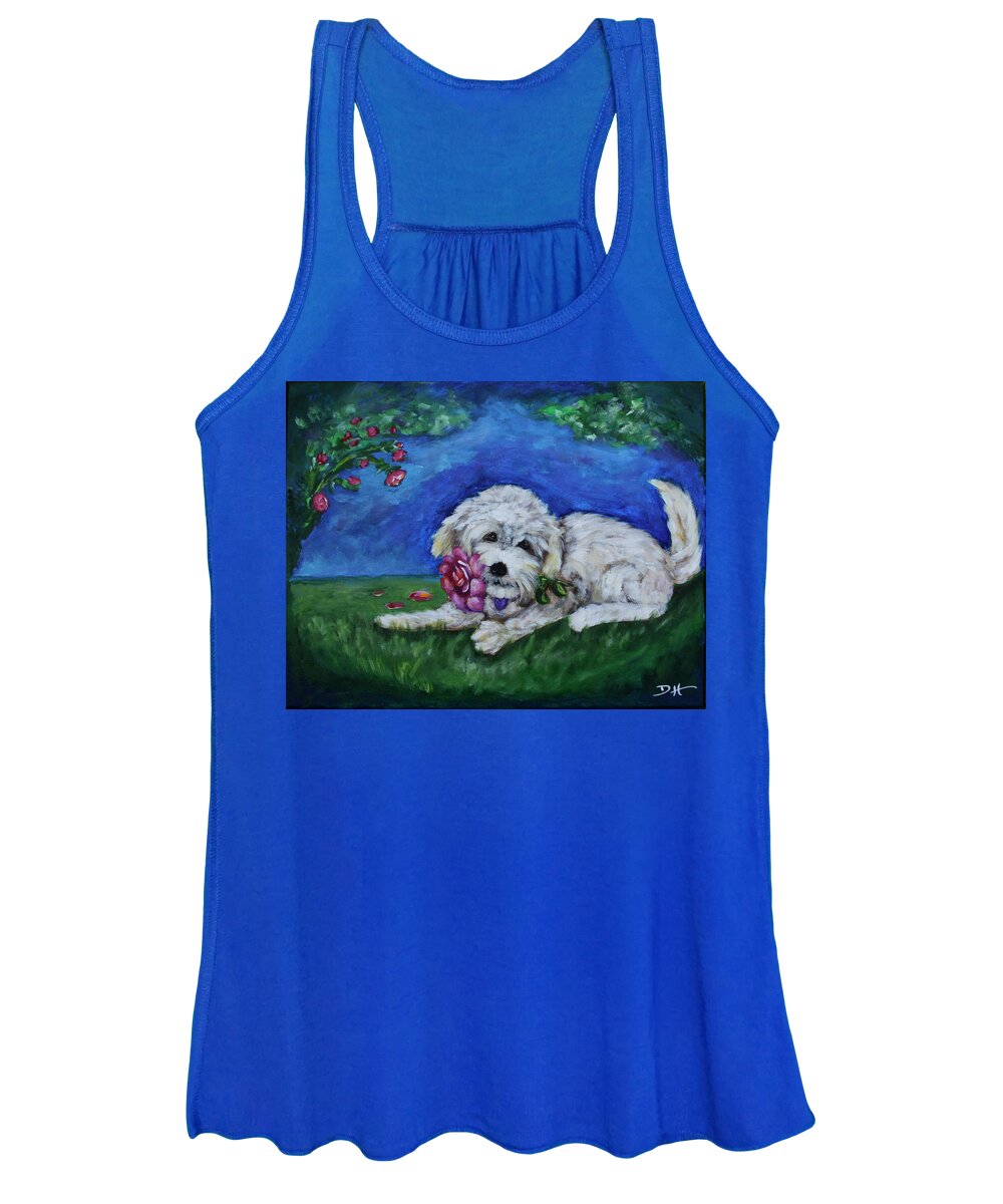 Bailey Women's Tank Top featuring the painting Bailey by Diana Haronis
