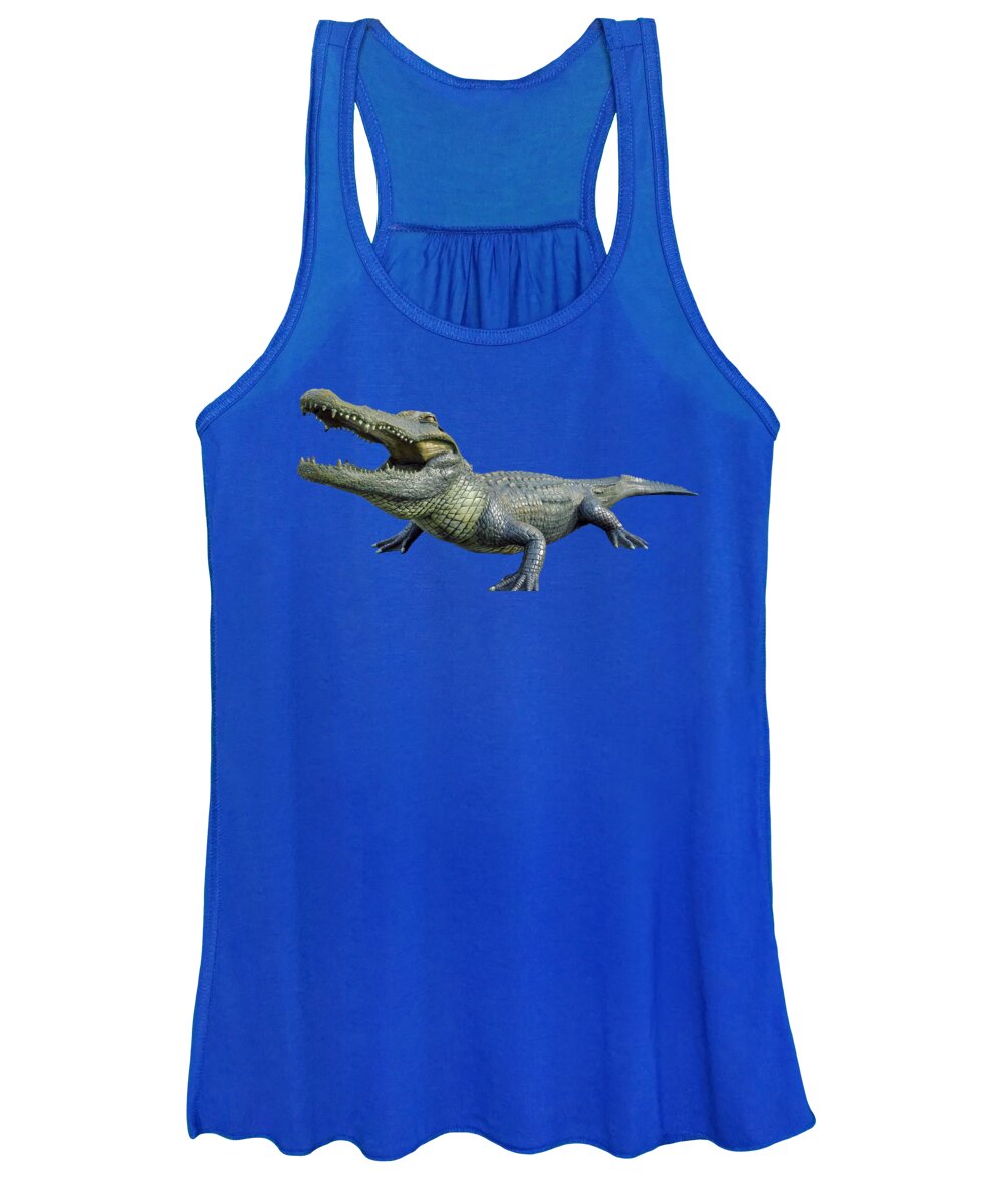 The Swamp Women's Tank Top featuring the photograph Bull Gator Transparent For T Shirts by D Hackett