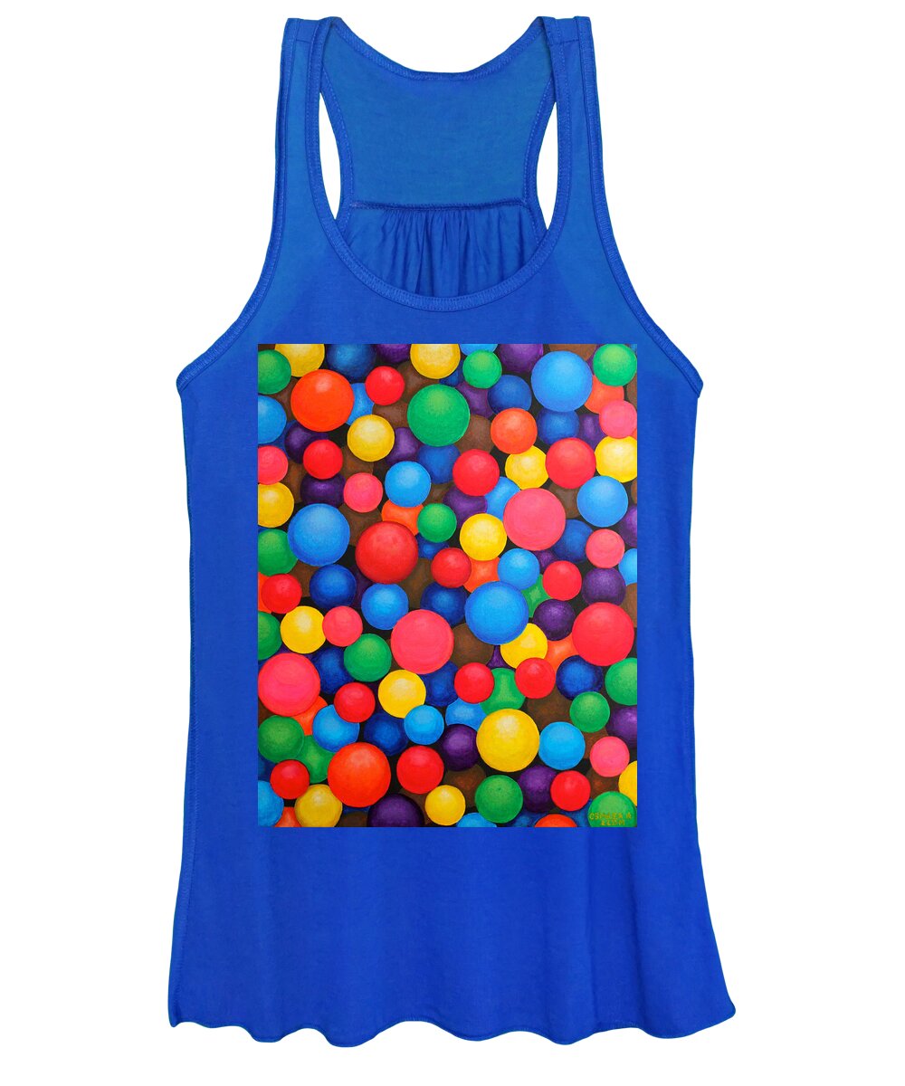 Circles Women's Tank Top featuring the painting Circles by Cyril Maza