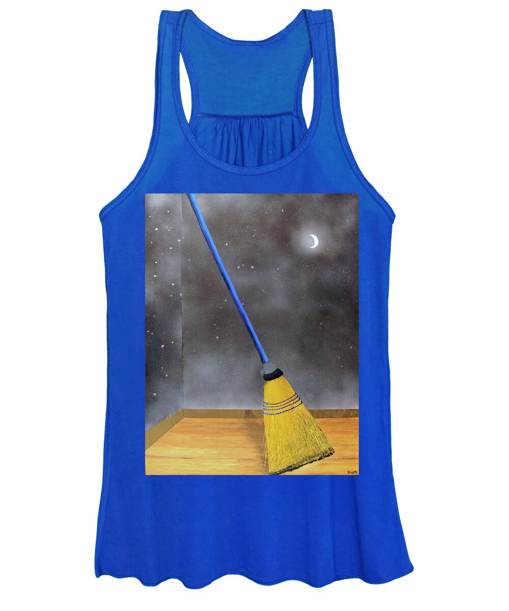 Surrealism Women's Tank Top featuring the painting Cleaning out the Universe by Thomas Blood