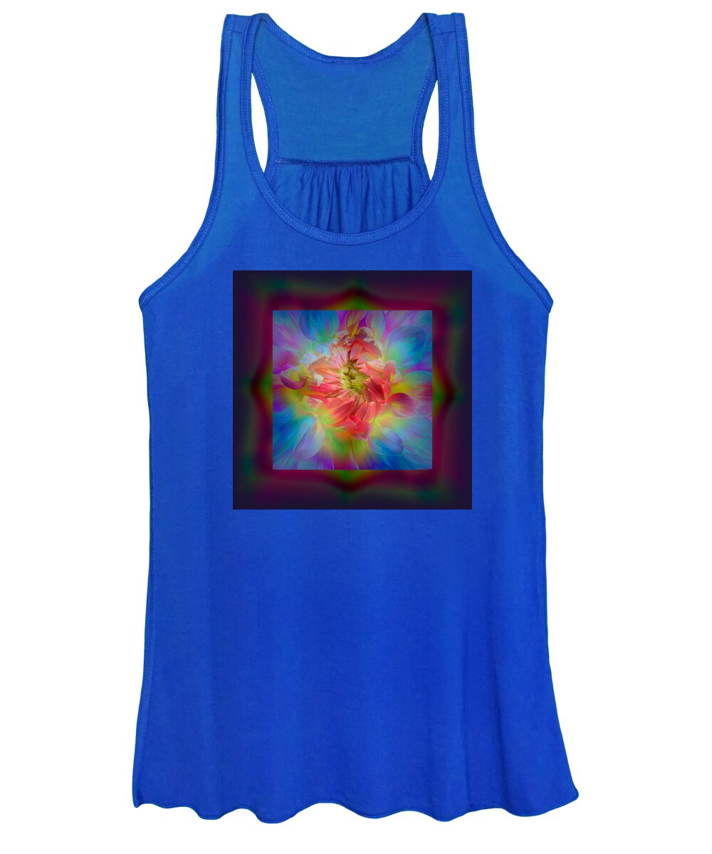 Beauty Women's Tank Top featuring the photograph Dahlia Burst by Eggers Photography