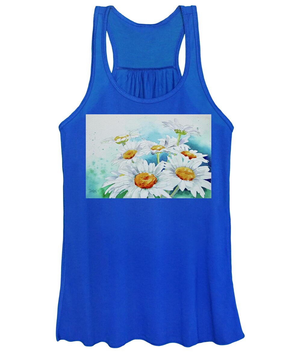 Daisies Women's Tank Top featuring the painting Daisies by Pat Dolan