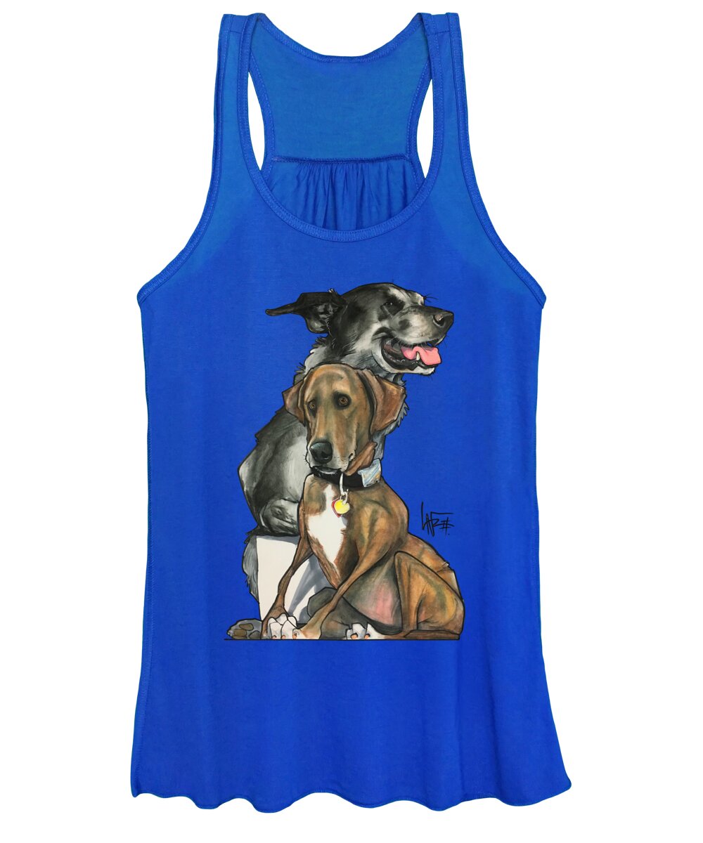 Dubell-smith Women's Tank Top featuring the drawing Dubell-Smith 3030 by Canine Caricatures By John LaFree