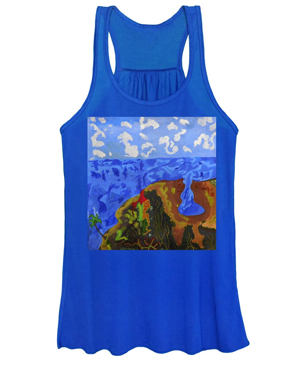 Nature Women's Tank Top featuring the painting Eden by Jonathan A