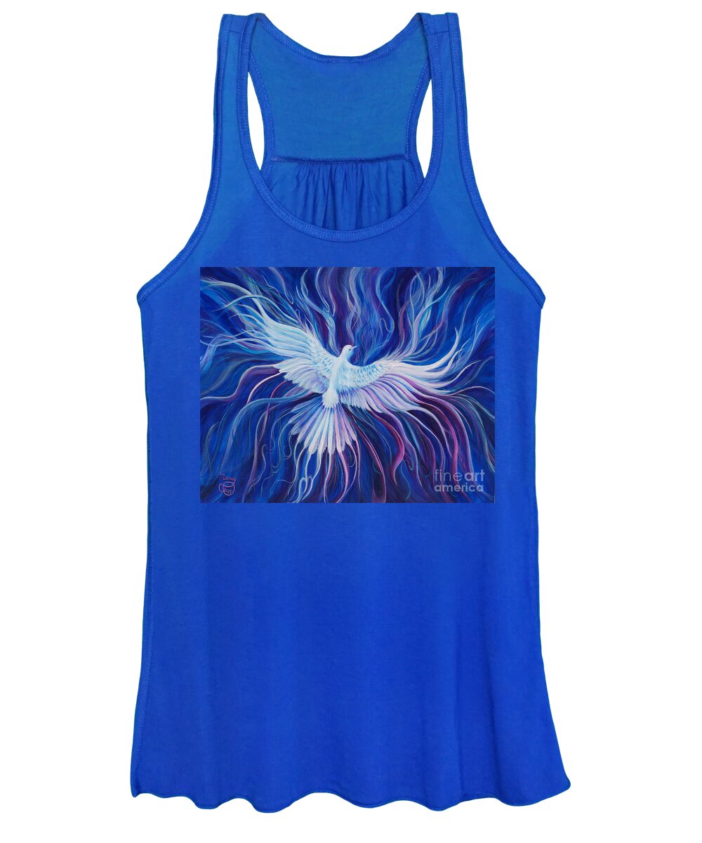 Holy Spirit Women's Tank Top featuring the painting Eperchomai by Nancy Cupp