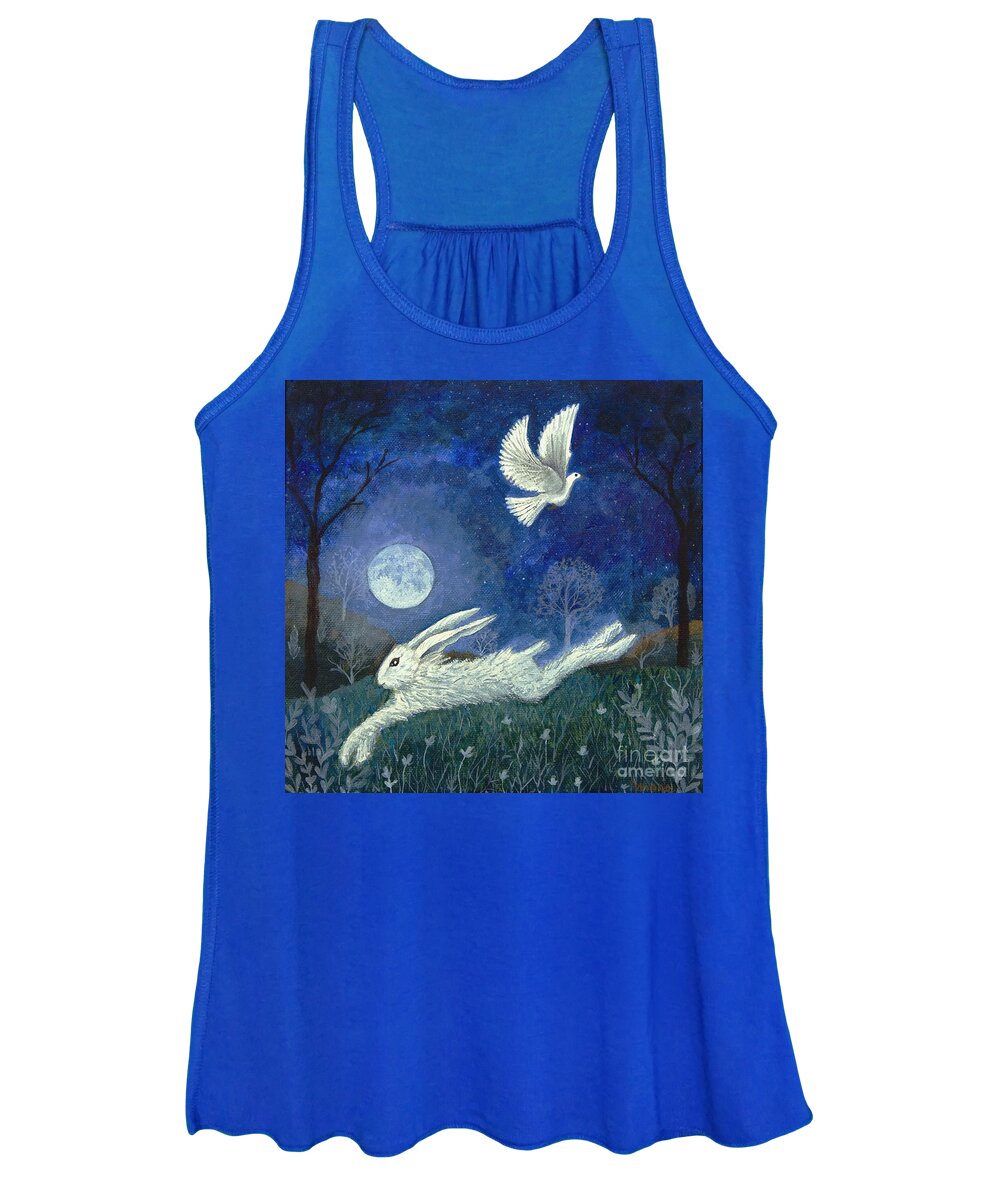 Lise Winne Women's Tank Top featuring the painting Escape with a Blessing by Lise Winne