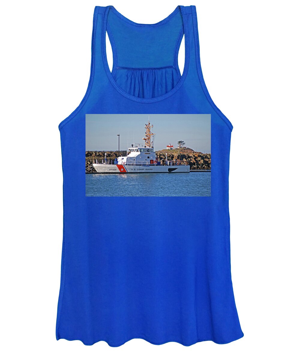 Us Coast Guard Women's Tank Top featuring the photograph For Those in Peril on the Sea by Bryan Spellman