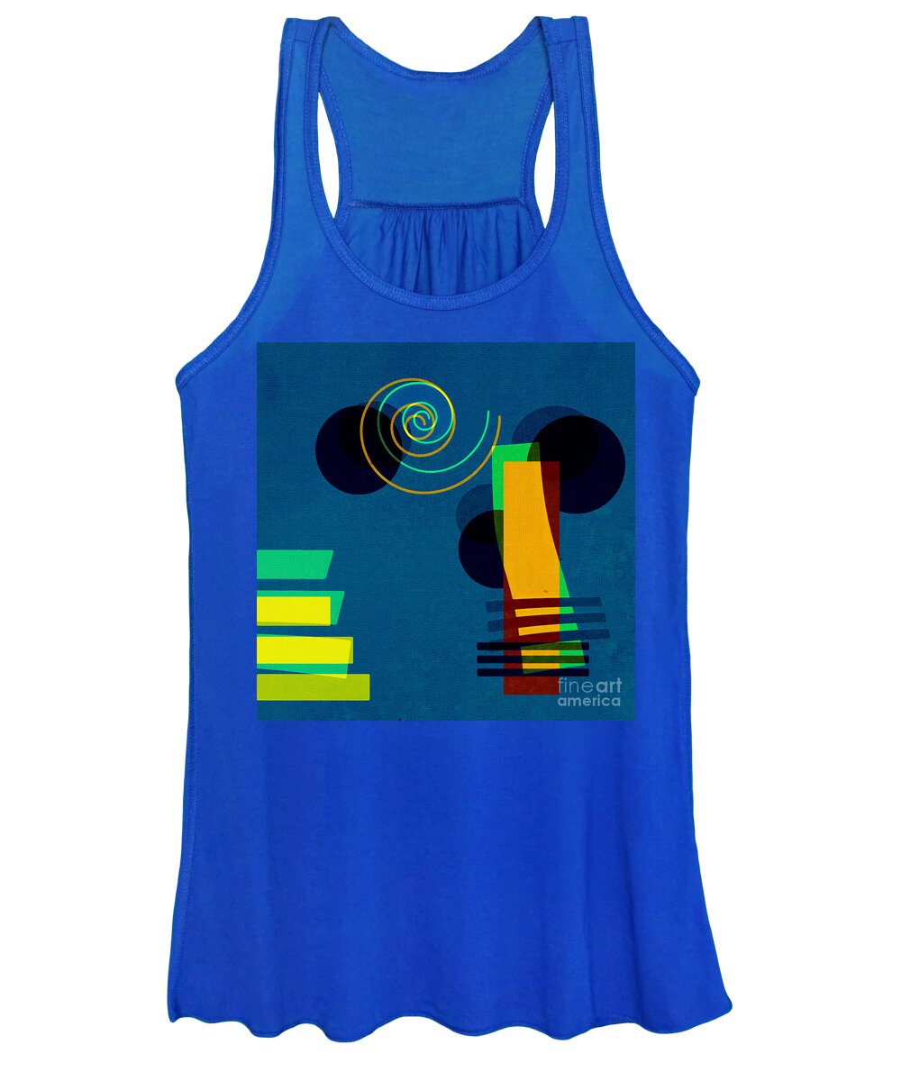 Abstract Women's Tank Top featuring the digital art Formes - 03b by Variance Collections