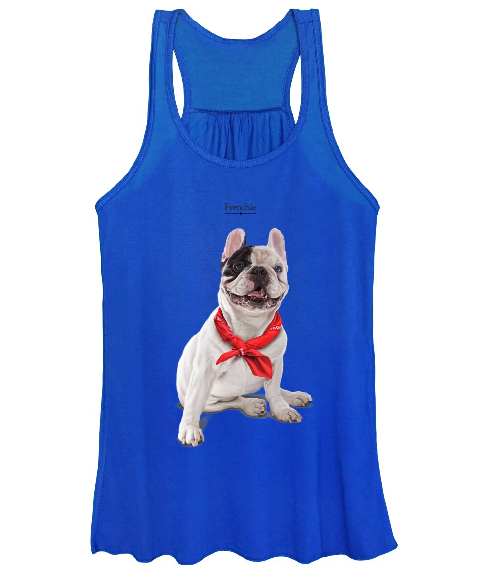 Illustration Women's Tank Top featuring the digital art Frenchie by Rob Snow