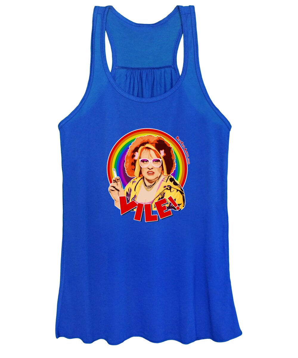 Auburn Jerry Hall Kathy Burke Gimme Gimme Gimme Vile Pussy Person Laziness Vile Women's Tank Top featuring the digital art Gimme Gimme Gimme - Vile by Big Fat Arts