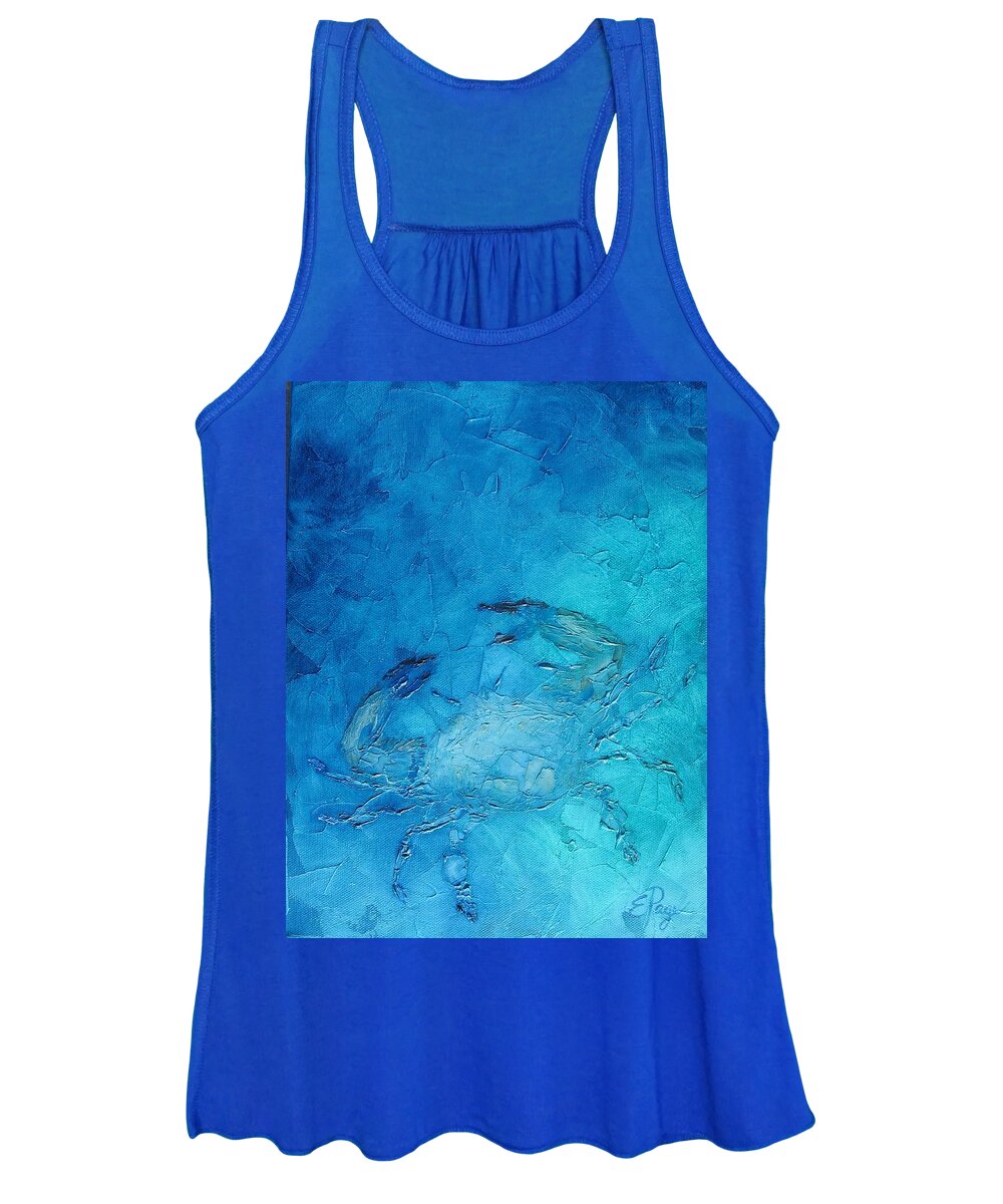 Crab Women's Tank Top featuring the painting Helene's Crab by Emily Page