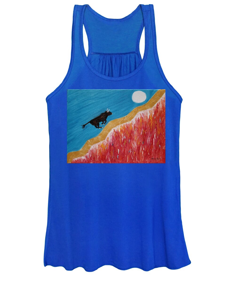 Abstract Women's Tank Top featuring the painting Hot Market by Judith Rhue