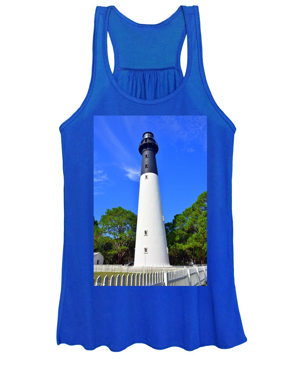 Hunting Island Lighthouse Beaufort Sc Women's Tank Top featuring the photograph Hunting Island Lighthouse Beaufort SC by Lisa Wooten