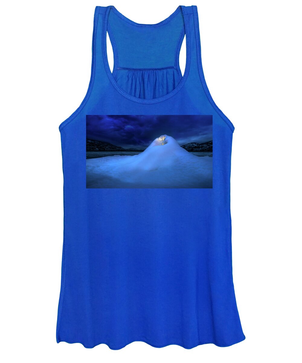 Ice Volcano Women's Tank Top featuring the photograph Ice Volcano by John Poon