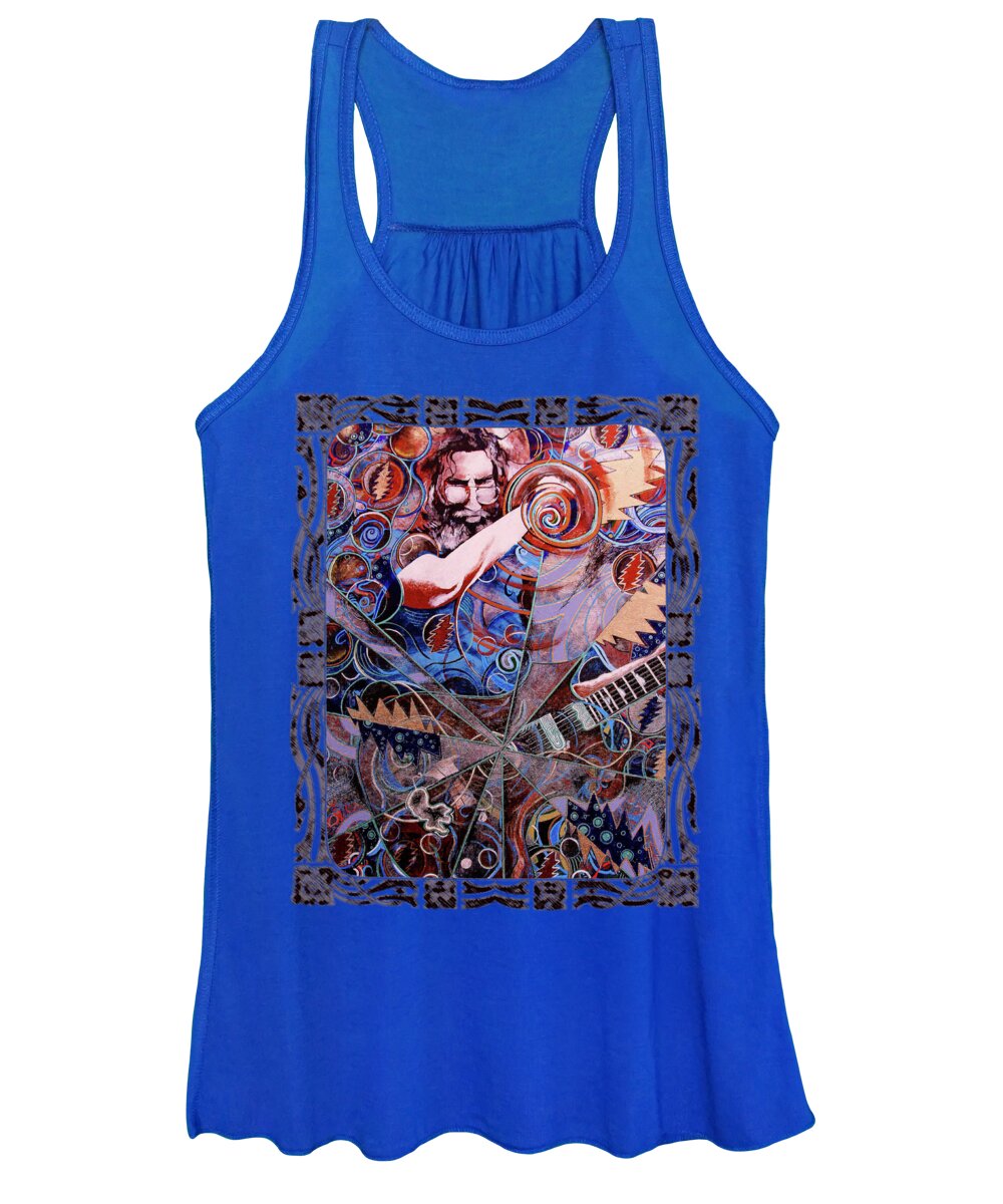 Jerry Garcia Women's Tank Top featuring the painting Jerome FIVE by Kevin J Cooper Artwork