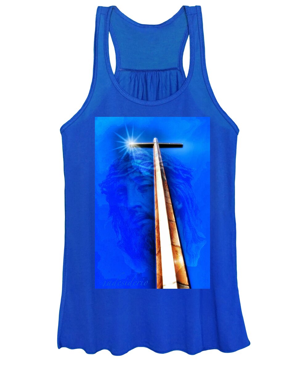 St. Augustine Cross Women's Tank Top featuring the photograph Jesus Wept by Joseph Desiderio