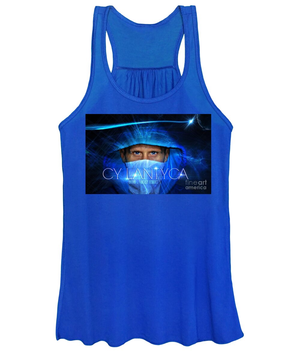 Abstract Women's Tank Top featuring the painting Just an Advertisement by Cyryn Fyrcyd